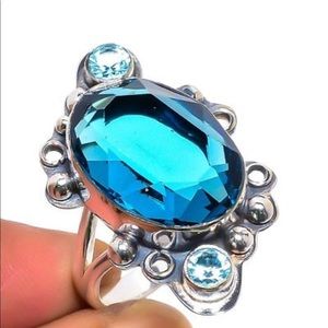 London Blue Topaz 925 Sterling Silver Ring